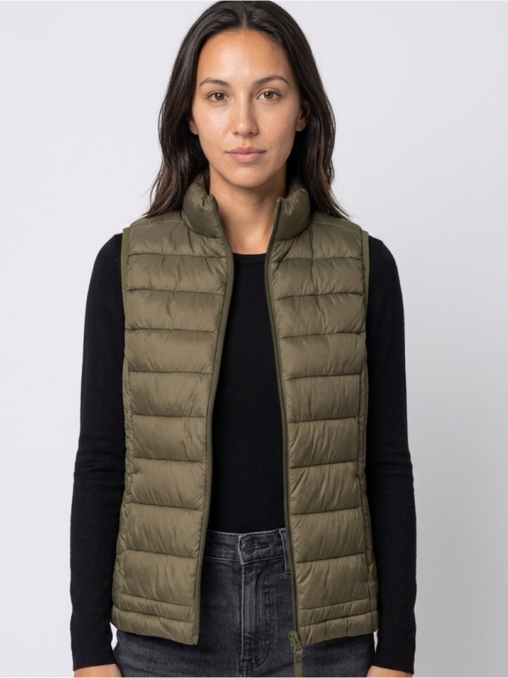 Love Tree Olive Packable Quilted Vest